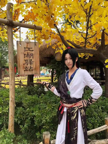 Chinese Game Where Winds Meet Young Master Cosplay Costume Adult Swordsman Hanfu Carnival Hero Wuxia Jianghu Cool Battle Uniform