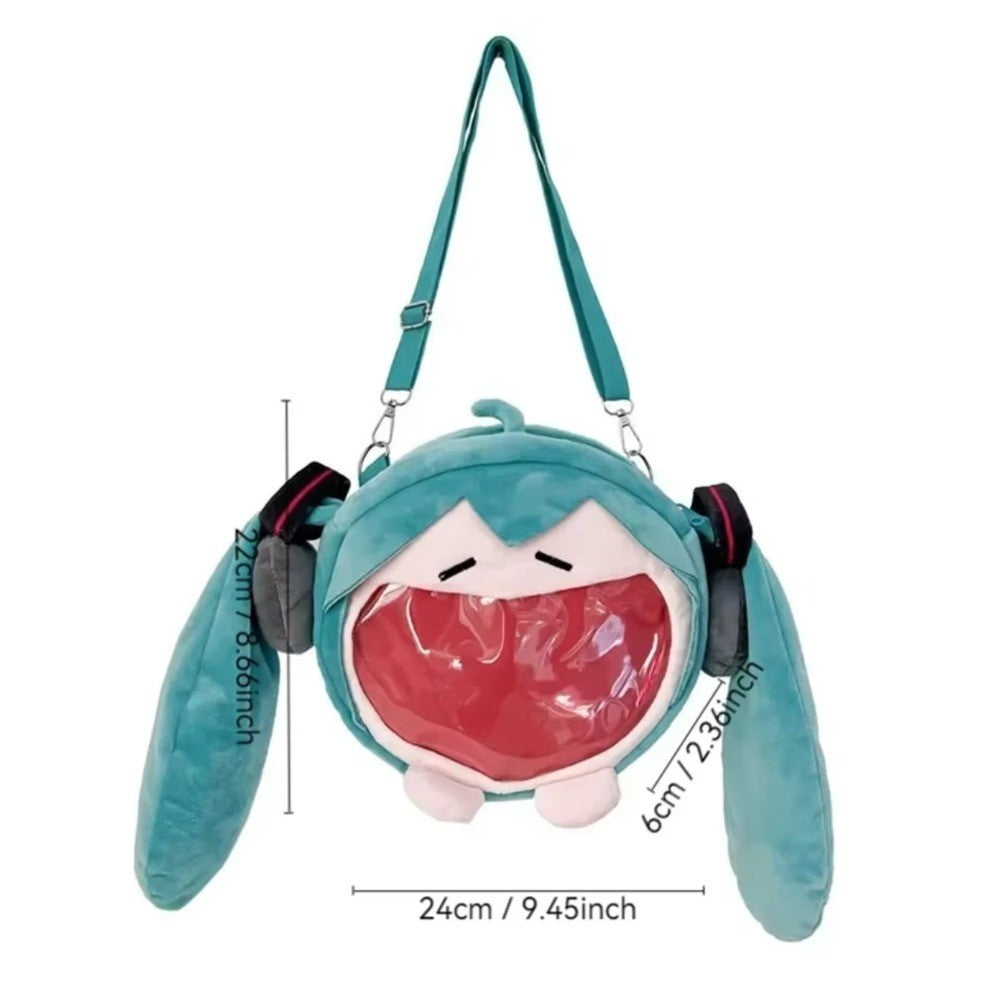 Hatsune Shoulder Bag New Backpack Cute Anime Girl Plush Cartoon Kawaii Knapsack Student Bag Packet Kids Gifts Toys