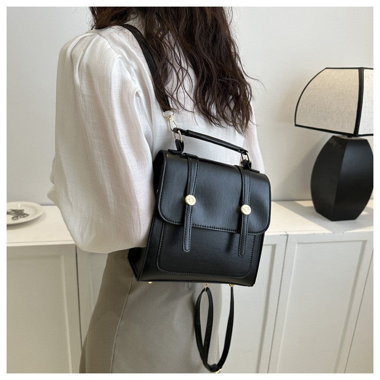 New fashionable double-shoulder ladies' backpack, simple and casual single-shoulder handbag, small backpack