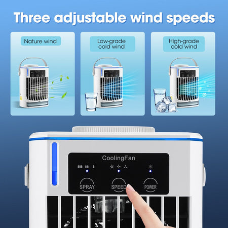 Mini Air Conditioner Air Cooler Fan Portable Water Cooling Fan Mobile Air Conditioning Fan For Room Office Cars