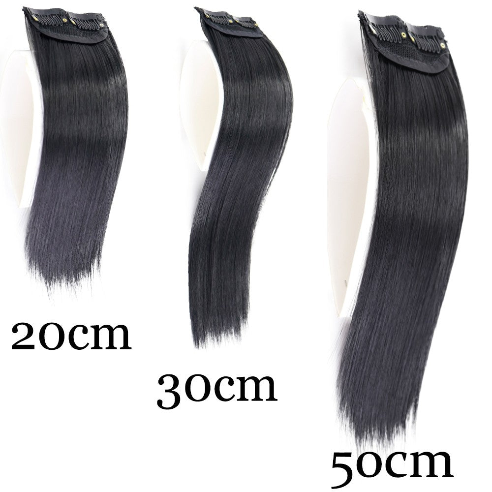 MERISI HAIR Synthetic Invisable Straight Hair Pads Clip In One Piece 2Clips Increase hair volume Hair Extensions Top Side Cover