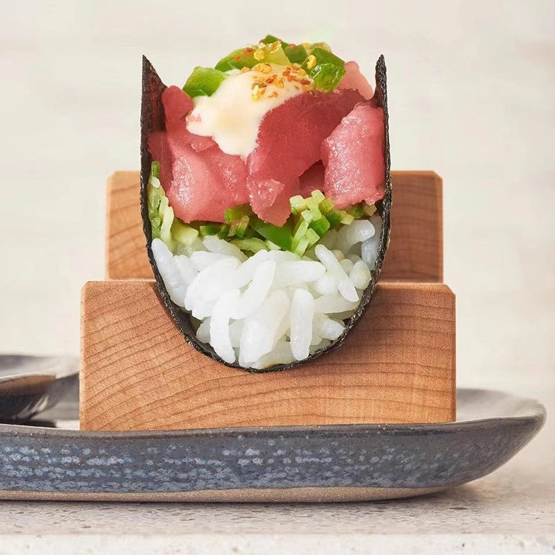 1Pc Wood Plate Cuisine Stand Sashimi Sushi Boat Japanese Sushi Rack Wooden Taco Snack Food Holder For Restaurant Hotel Home