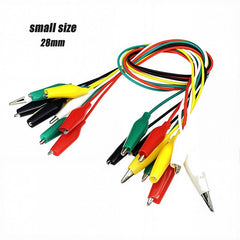 10pcs 50cm Colorful Alligator Clips Electric DIY Small Battery Power Cord Sheath Double Head Test Clamp 28mm 35mm 45mm