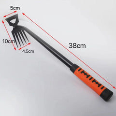 Metal Weed Cleaning Shovel 2 In 1 Garden Rake Stainless Steel 5/6/8/11 Teeth Dual Headed Weeding Tool For Gardening Weeding Tool