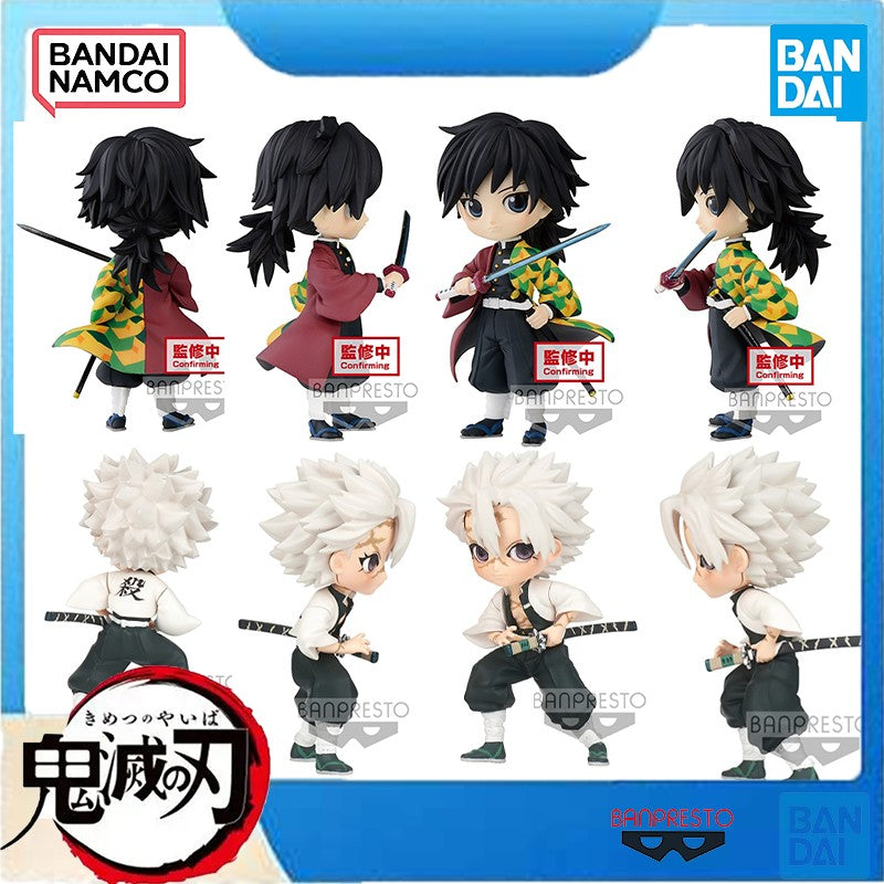 Bandai Official Demon Slayer Q posket Petit - Nine Hashira & Nezuko - Kyojuro Rengoku, Mitsuri Kanroji, Official Mini Figure