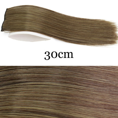 MERISI HAIR Synthetic Invisable Straight Hair Pads Clip In One Piece 2Clips Increase hair volume Hair Extensions Top Side Cover