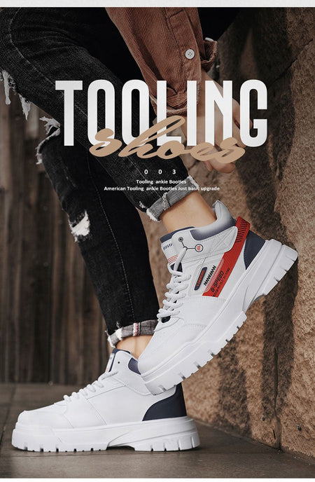 Men's autumn casual high-top sneakers, men's walking sneakers, outdoor sneakers, men's sports shoes, soft-soled walking shoes