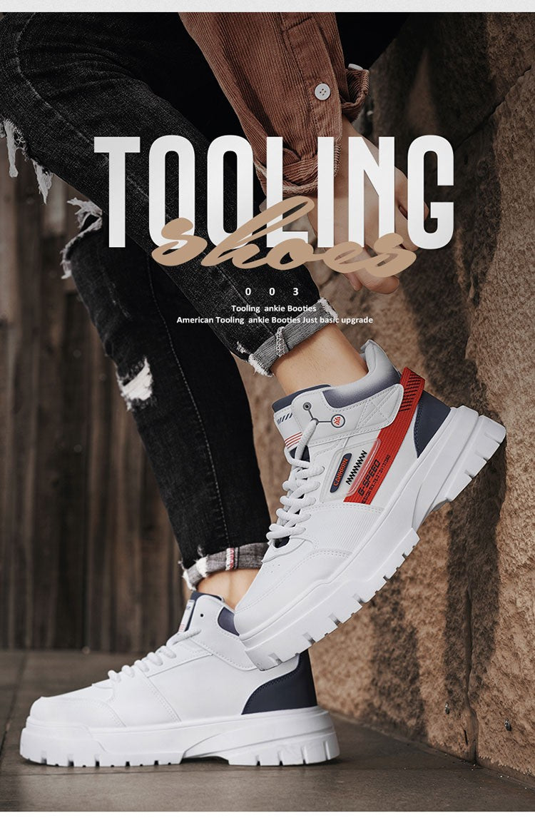 Men's autumn casual high-top sneakers, men's walking sneakers, outdoor sneakers, men's sports shoes, soft-soled walking shoes