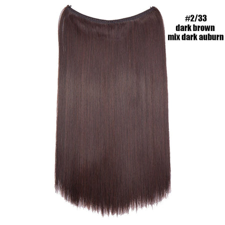 BENEHAIR Synthetic Invisible Wire No Clips In Hair Extensions Secret Fish Line Hairpieces Hair Extensions Fake Hair For Women