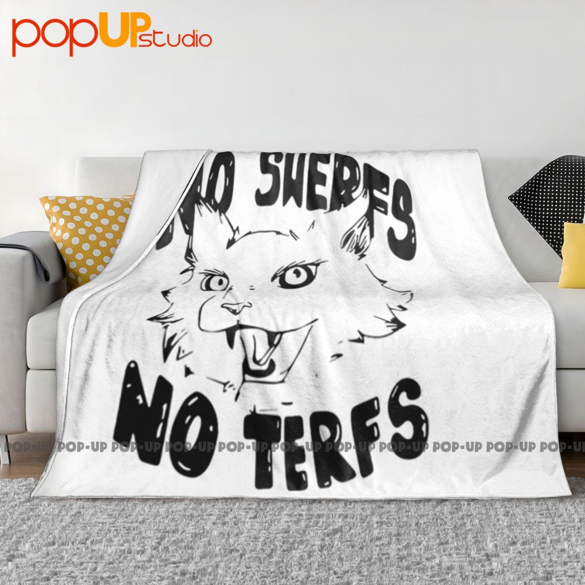 Cat No Swerfs No Terfs Ultra-Soft Blanket Quilt Winter Sofa Cover Bed Covers