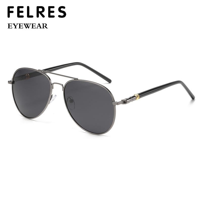 Pilot Men Classic Prescription Reading Sunglasses Black Lens Finished Presbyopic Readers Shade Outdoor Sun Glasses +1.0 to +4.0