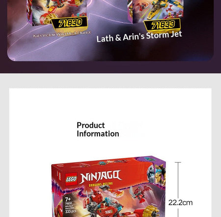 LEGO 71830 Kai's Storm Mech Tank Phantom Ninja Series Toys Children's Building Blocks for Birthday and Christmas Gifts