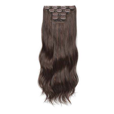 24Inch 61cm Body Wave Synthetic Wavy Blond 27/613 White Clip In Hair Extensions 4Pcs/lot 220g Heat Resistant Fiber