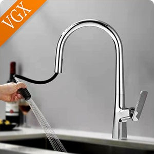 VGX Bathroom Faucets Luxury Gold Basin Mixer Sink Faucet Gourmet Washbasin Tapware Hot Cold Water Tap Brass Chrome Black Grey