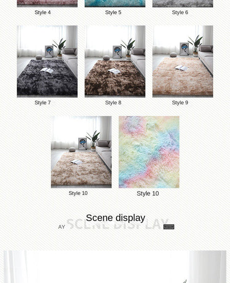 VIKAMA Ultra Soft Shaggy Round Rug Pad Fluffy White Carpet Living Room Home Decor Bedroom Kids Room Salon Thick Pile Carpet