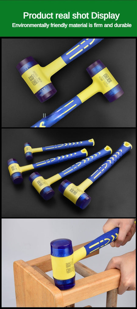 Detachable Insulated Double-Headed Installation Hammer 25mm-45mm Rubber Handle Soft Grip Hammer for Installation Work