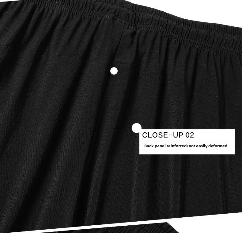 Ice Silk Casual Pants for Summer Thin Loose Fast-drying Stretch Breathable Sports Pants Jogger Man Gym Shirt Quick Football Mens