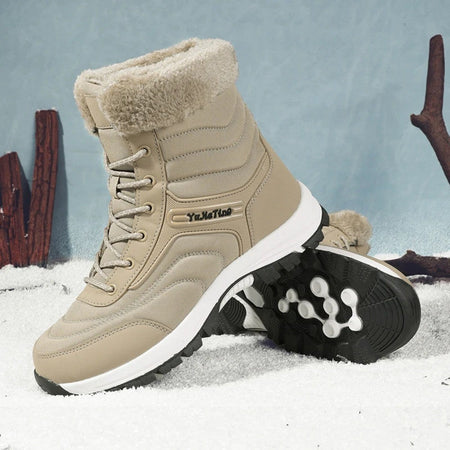 2025Brand Warm Winter Men's Hiking Boots Outdoor Snow Men Boots Men Work Casual Sneakers High Top Keep Warm Non-slip Ankle Boots