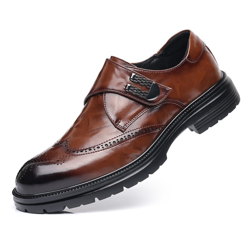 British Style New Oxford Shoes Men's Thick Soled Carved Blok Wedding Leather Shoes High-quality Designer Business Formal Loafers