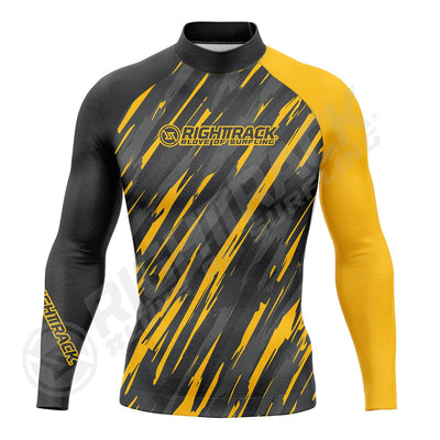 Hot Men's Rashguard Surfing Shirt Camo Lycra Fabrics RIGHTTRACK Surf Sportswear Beach UV Swimwear UPF50+ Clothes