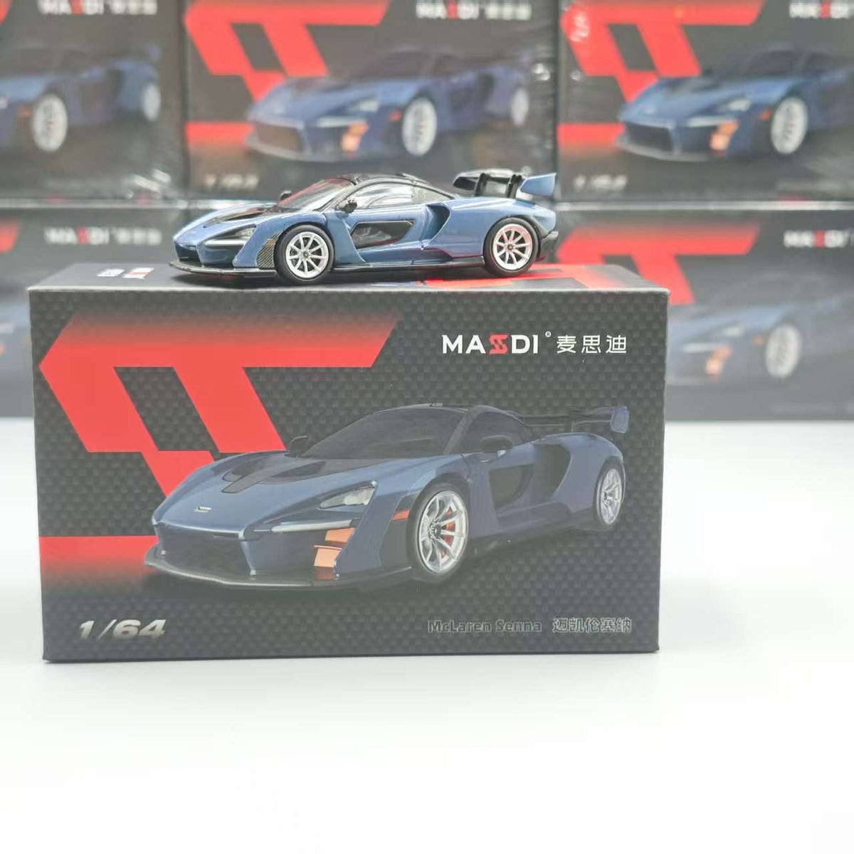 New In Stock Masdi 1:64 Mclaren Senna 1110 Special Edition Alloy Miniature Static Car Model Customized Boy Toys Gifts Collection