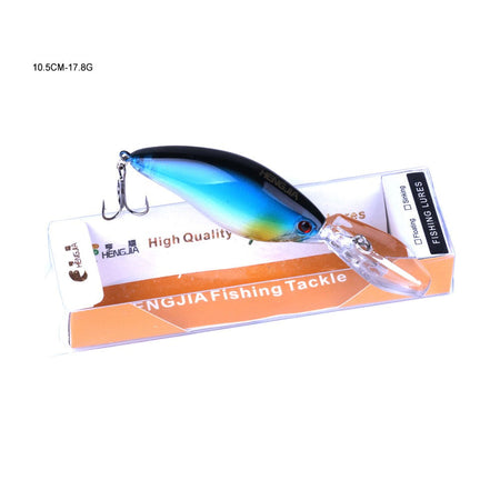 HENGJIA 13G 9CM Fishing Lures Rock Crank Bait Crankbait Minnow  Bass Treble Hooks Swim Hard Lure Baits Wobbler Long Big Tongue