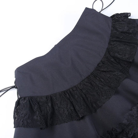 Zipper Front Women's Punk Vintage High Wasit Skirt Japanese Style Kawaii Black Harajuku Gothic Skater Cosplay Mini Skirts