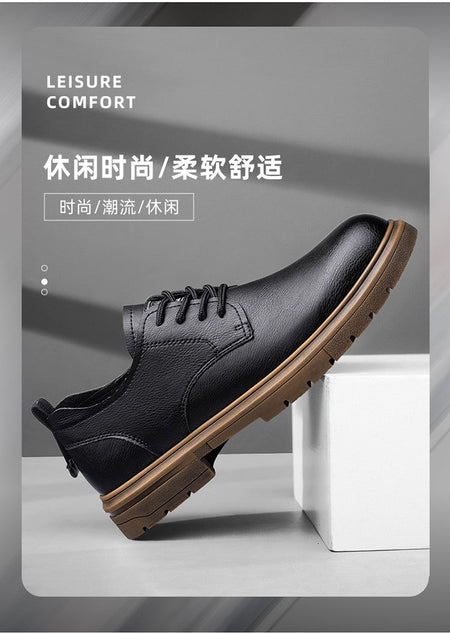 52/2000  CLOHOO handmade men's shoes business casual leather shoes breathable soft sole comfortable classic lace-up men's shoes