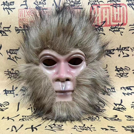 Halloween Furry Monkey King Mask Full Half Face Wukong Game Cosplay Prop Adult Party Masquerade Comic Con Dress Up Costume Mask