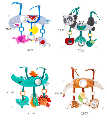 Baby Baby Stroller Arch Toys Car Seat Activity Hanging Toy Infant Soft Plush with Sound Wind Chimes Dolls for Babie Newborn Gift