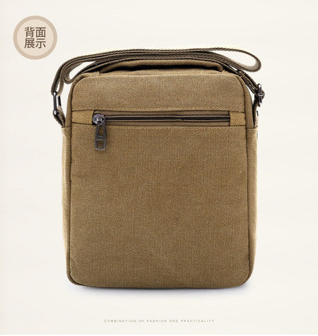 Canvas Shoulder Bag Men's New Korean Style Canvas Messenger Bag Outdoor Leisure Travel Portable Shoulder Bag Purse Handbag