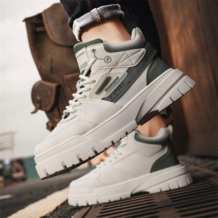 Men's autumn casual high-top sneakers, men's walking sneakers, outdoor sneakers, men's sports shoes, soft-soled walking shoes