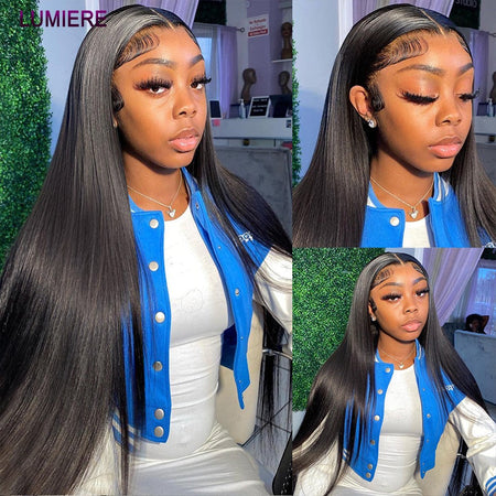 8-40" Bone Straight Human Hair Bundles 1/3/4 PCS Brazilian Hair Weave Raw Human Hair Bundles Deal Virgin Hair Extensions Lumiere
