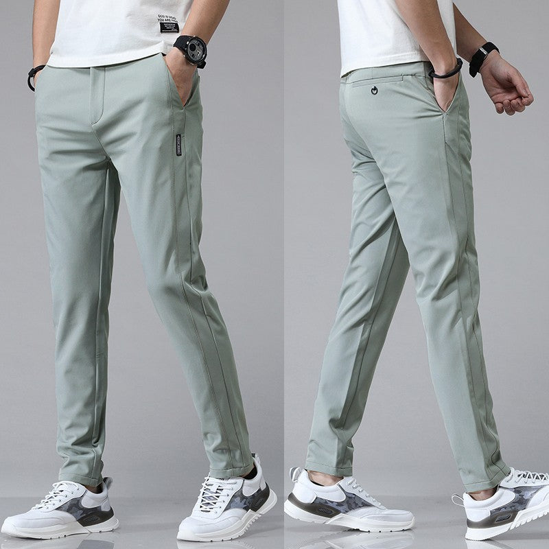 5 Colors Spring Summer Ultra-thin Men's Stretch Slim Straight Casual Pants High Quality Fashion Breathable Golf Sports Trousers