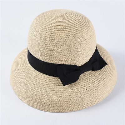 USPOP New women sun hats fashion bow straw hats casual summer wide brim drooping beach hat female summer hat