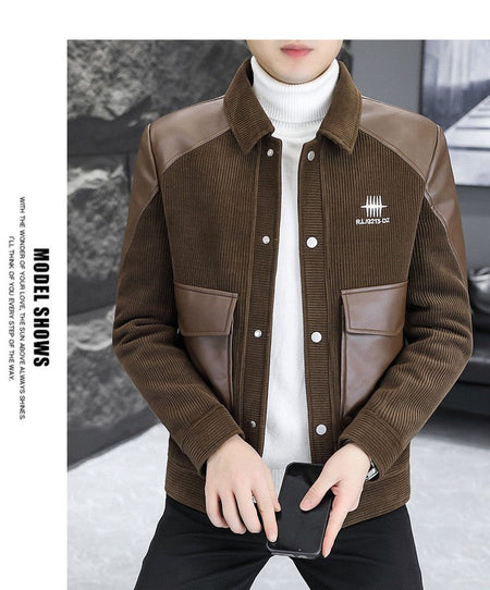 Korean Winter Jacket for Men Thickened and Warm Wool Blends Jacket Casual Business Streetwear Overcoat Social Men Clothing 2023