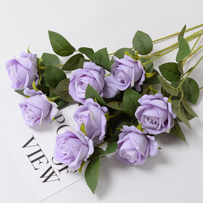 3/5/10/20pcs Roses Artificial Flowers Rose Flower Branch Artificial Red Roses Realistic Fake Rose for Wedding Home Decor