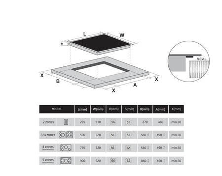 ALK Wholesale Portable 5-Burner Induction Cooker Smart China Built-In Waterproof Glass Housing for Household Use Electric Power