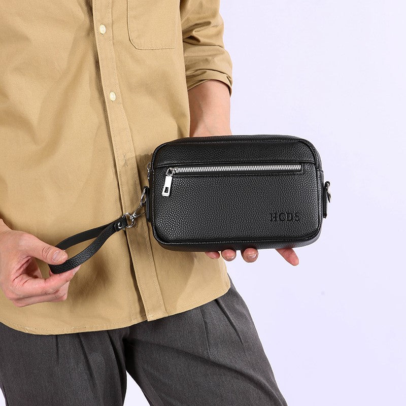 New Style Hand-Held Men's Bag - Trendy Large-Capacity Waterproof Shoulder Bag Casual And Versatile Cross-Body Bag