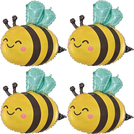 2/4Pcs 31Inch Bee Foil Balloons Birthday Party Decorations for Bee Themed Party Baby Shower Wedding Party Bridal Shower Decor