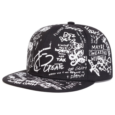Unisex 88 Letter Graffiti Print Hip-hop Hats Fashion Spring Autumn Outdoor Adjustable Casual Baseball Caps Sunscreen Hat