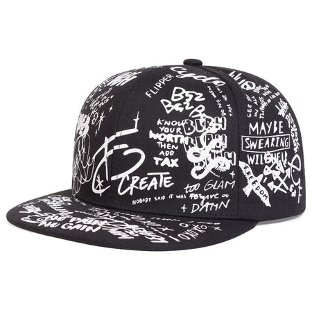 Unisex 88 Letter Graffiti Print Hip-hop Hats Fashion Spring Autumn Outdoor Adjustable Casual Baseball Caps Sunscreen Hat