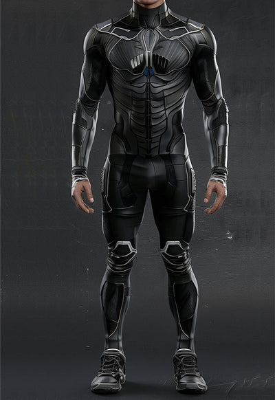 CyberPunk Futuristic Mechanical Armour Jumpsuit Cool Fighter Cosplay Bodysuit Steampunk Costume Halloween Party Shows Men Zentai
