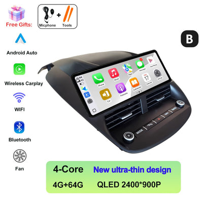 Android 14 For Ford Kuga 2013-2018 Wireless CarPlay Multimedia Display Touch Screen Android auto Head Unit Navigation GPS BT DVR