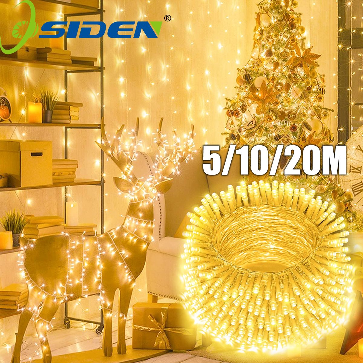 LED Christmas Lights 5/10/20M 220V Waterproof Fairy Lights Outdoor Garden Tree Home Halloween Party Holiday Decoration Lighting