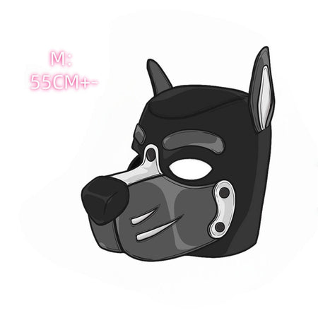 Unisex Sexy Costumes Halloween Party Pupply Play Mask Couples Games Full Face Fetish Masks Hood Latex Open Mouth DogHeadgear New