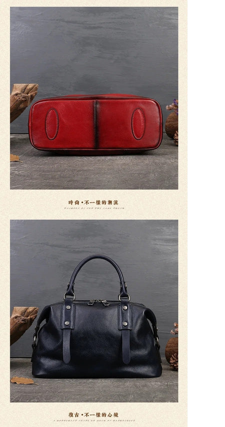 MOTAORA 2025 New Genuine Leather Satchel Tote Bag Top Handle Handbag Designer Shoulder Bag Large Capacity Cross Body Bag Vintage