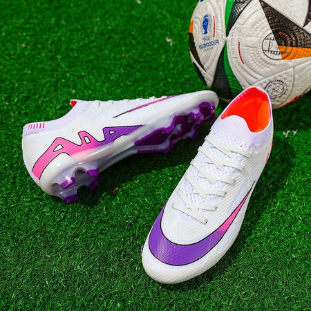 New Men Football Boots Long Spikes Ultralight Grass Cleats Match Indoor Breathable Soccer Shoes Sneakers Training Drop Shipping