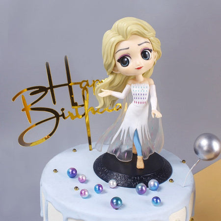 Disney Frozen Elsa Anna Princess Action Figure Cute Cartoon Model Dolls Collection Kids Toys Cake Decoration Room Ornaments Gift