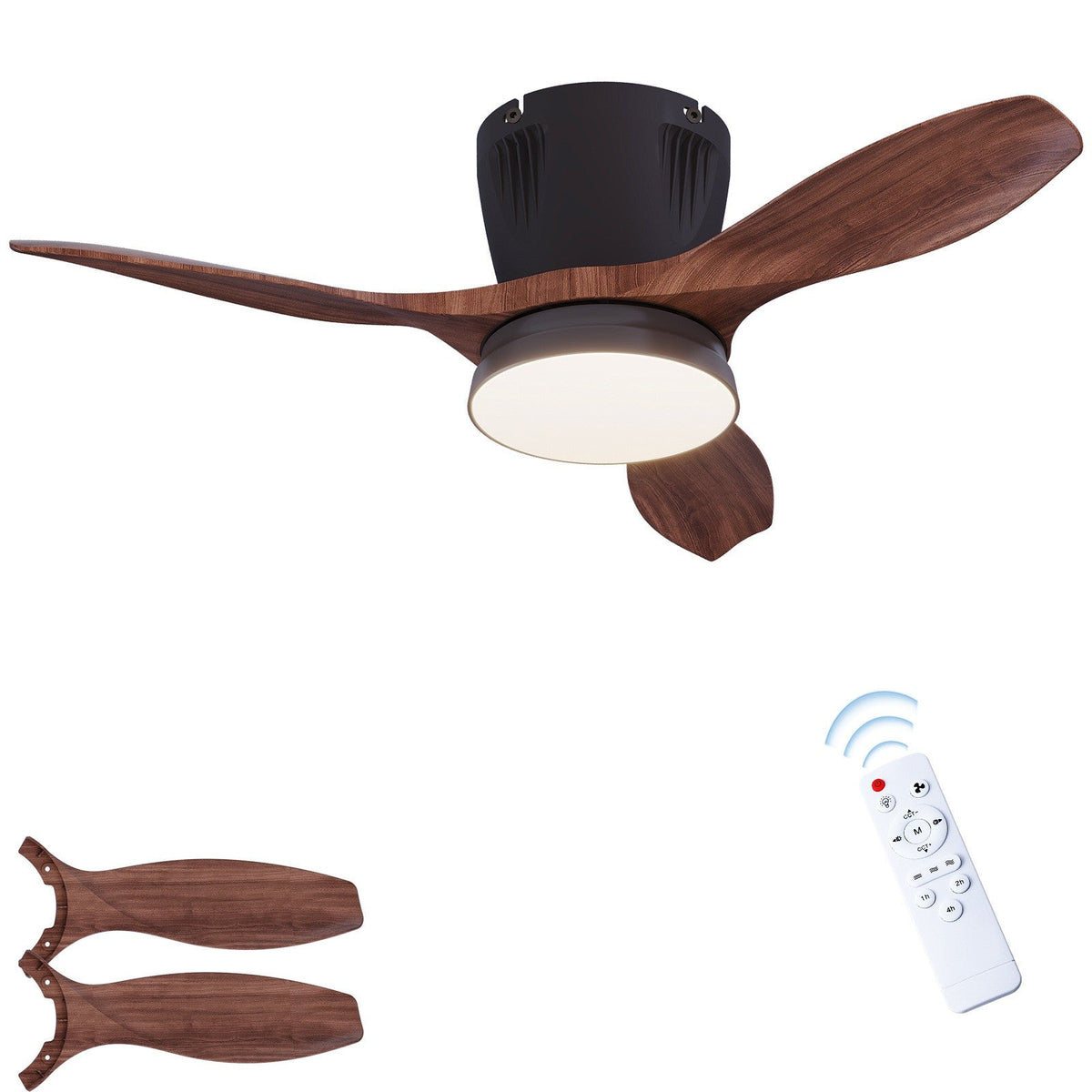 Minimalist Home Fan Light Nordic Led Living Room Restaurant Silent All-in-one Ceiling Fan Ceiling Lamps for Living Room Bedroom